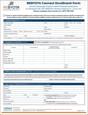 REBYOTA CONNECT Enrollment Form